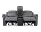 Morrison Dual-Power Reclining Console Loveseat, Stone