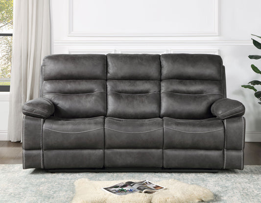 Rudger Manual Reclining Sofa, Gray