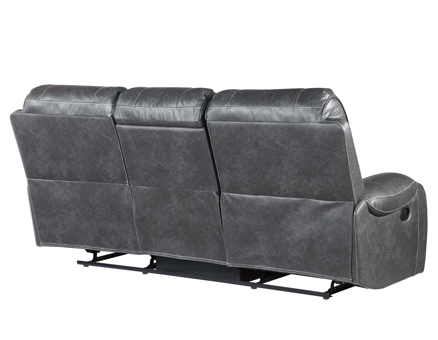 Keily Manual Reclining Sofa w/Dropdown Table, Grey