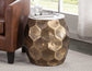 Stomp Round End Table w/0.5″ Marble Top