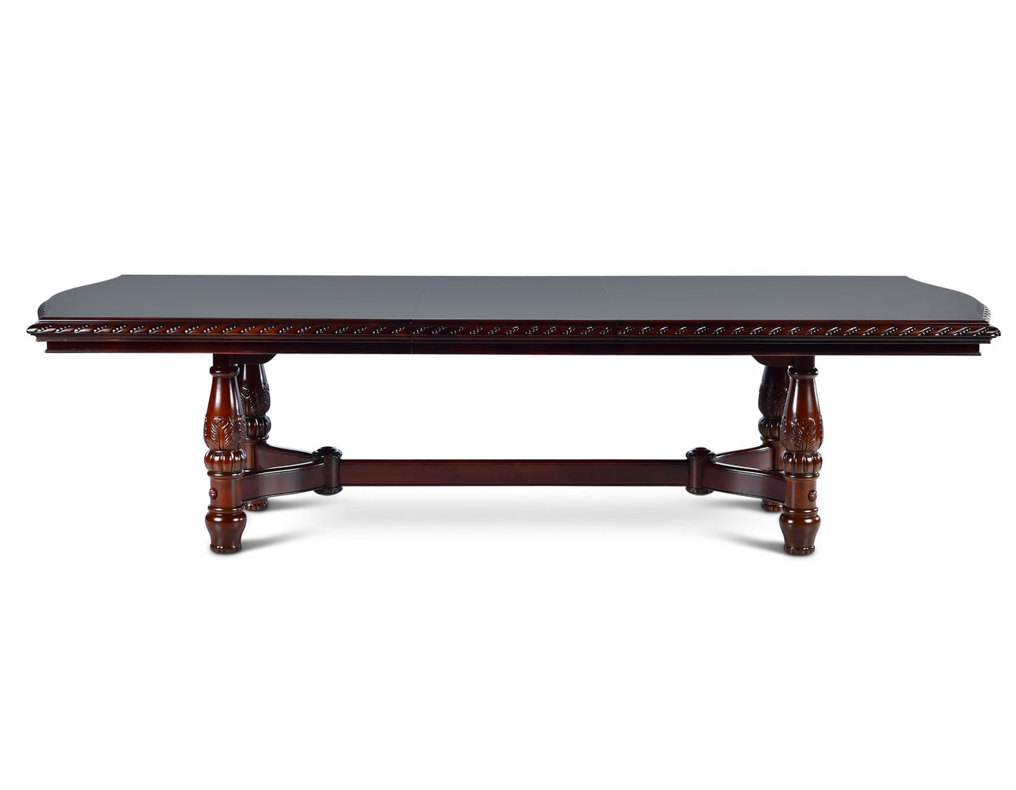 Antoinette 96-120 inch Pedestal Dining Table w/24″ Leaf